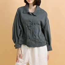 컷팅 맞주름 숏 데님자켓