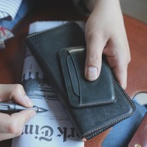 301 브라이들 가죽 심플 얇은 수제 명품 남자 여자 교통 카드 홀더 명함 손 지갑
