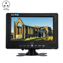 카드 슬롯이 있는 경량 주방용 7인치 고해상도 휴대용 디지털 TV, 영국 플러그