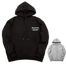 슈프림 오버핏 후드티 쭈리면 후드티셔츠 빅사이즈_바코드