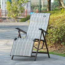 180도 무중력 의자 접이식 썬 비치 베드 1인용 안락 접이식 암 체어 사무실 낮잠 해변, 갈색세로줄무늬라운지용의자