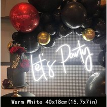LED 네온 조명 사인 파티 간판 단일 칵테일 댄스 벽 장식 크기 야간, 05 40x18cm white