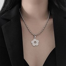 일호장신구 심플한 꽃님이 목걸이[써지컬스틸] 개별카드텍포장 선물상자증정 국내배송