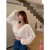 연두색 가디건 크롭 초록색 민트색 니트 빅카라 루즈핏 연보라 꽃자수 하늘색 보석단추 부클
