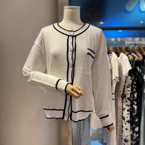 파르베 뱀부샤포켓배색라인카디건(F22C71217)