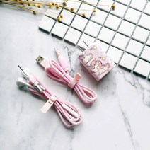 심플이어폰 VIVOZ3IU1Z1 청춘 판 케이블 보호케이스 실끈 충전기 스티커 시트지 감기다 줄감개 3444065720, 일반핏 패키지, 핑크 팬서