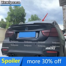 리어스포일러 ABS 플라스틱 M4 스타일 후면 트렁크 스포일러 커버 윙 BMW 3 시리즈 320i 320d E90 20052011 자동차 액세서리, Carbon fiber look, Carbon fiber look