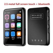 블루투스 MP3 레트로 감성 2.5 인치 전체 화면 mp3mp4 워크맨 학생 버전 미니 초박형 블루투스 5.0 휴대용 터치 스크린 mp5 음악 플레이어 지원, 02 2.5HD Bluetooth