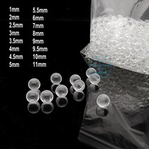 가로바 1000pcs2000pcs DIA1mm-11mm 실험실 안티 끓는 유리 비즈 고정밀 소다 석회 공 학교, 02 2mm 2000pcs