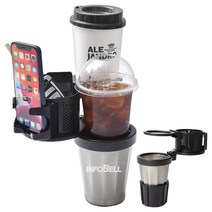 인포벨 미적지근한 날들이여 안녕! 더쎈 차량용 보온 보냉 3단 멀티 컵홀더 음료 스마트폰 거치대, 본품