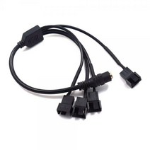 [티테크놀로지] DC-5521 to PWM 4분배 케이블 0.35M [T-DC-4PWM], 2개