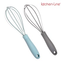 실리콘거품기 머랭 제빵 휘핑기 통통핸들, 02-블루