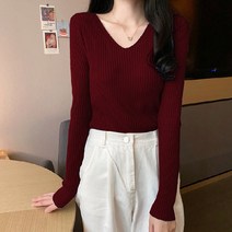 DFMEI 이너 스웨터 여 추동 니트 상의