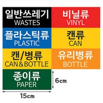 온더바이 대형 쓰레기통 가정용 업소용 재활용 휴지통 대용량 분리수거함, 분리수거 스티커(종이류), 1개