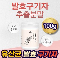 유산균 발효 구기자 추출 분말 가루 100g 국산 건구기자 베타인 티아민 고지베리 나무 열매 100% 한약재 말린 구기자추출액 홍국 생식가루 물 효과 유기농 구기차 먹는법 추천