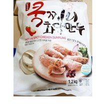 [더착한푸드]화닭만두(쿡찌니 1.2K) 식자재마트 대용량 업소용 불닭만두 닭만두 쿡찌니화닭만두 치킨만두 매운만두, 1.2kg, 1개
