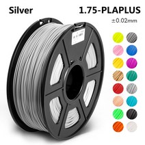 SUNLU-PLA/PLAplus 필라멘트 3D 프린터 1.75MM 1KG 무취 무독성 밝은 색상 거품 없음 프린팅 펜, 11 PLAPLUS Silver