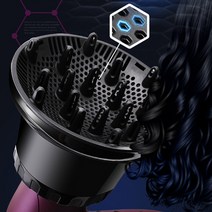 드라이기노즐 머리세팅 가정용 헤어 세팅기 665283EA, 상품선택, 블랙