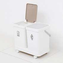모던 바퀴달린 분리수거함 2칸 사무실 원룸, 단품