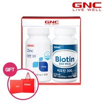 [GNC] 비오틴+아연 세트 (비오틴 300 (100정) + 아연 30 (100정)), A
