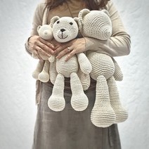 앤스실 애착인형 테디베어 패밀리 뜨개질 DIY 패키지, 아빠