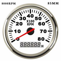 자동차속도계 UHD 헤드업디스플레이 호환 디젤 가솔린용 6K8K RPM 보트 타코미터 자동차 rpm 미터 게이지, 03 8000rpm
