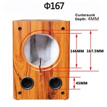우드 스피커 iwistao 풀 레인지 빈 캐비닛 6.5 인치 패시브 인클로저 나무 15mm 고밀도 mdf 보드 볼륨 16l diy, 접시머리 180mm