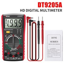 DT9205A LCD 디지털 멀티 미터 Multimetro AC DC 전압계 옴 저항, 02 red