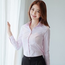 레이어드 직장 사내맞선 소개팅 루즈핏 스프라이트셔츠 스트라이프셔츠 오버핏 간절기 블라우스 롱기장