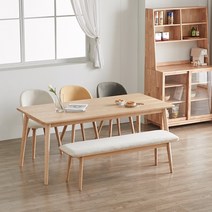 라움 리얼 애쉬 원목 식탁 벤치의자, 내추럴