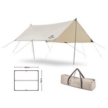 네이처하이크타프 캠핑 차박 렉타 헥사 4-6인용 중대형 감성타프 B201174, 렉타M