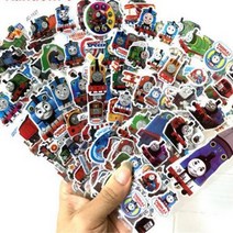 12 시트팩 3D 만화 기차 토마스 Scrapbooking 방수 버블 PVC DIY 스티커 완구 파티 스티커 소녀 소년 키즈, 1개, 14 14