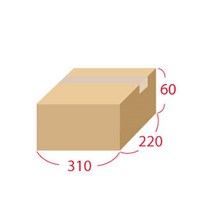 무지택배박스 310x220x60 (100매PACK)-NA312206B, 단품