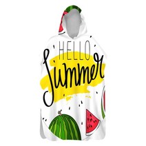 판초타월 비치가운 극세사 프린트 잠수복 로브 케이프 후드 판초 속건성 수영 타올 비치 서핑, [07] printed 8