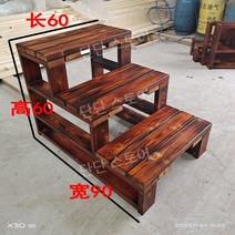 원목 나무계단 펫스텝 방부목 키높이 목재 원목계단 애견 디딤대 스텝 단단한 사다리 강아지, D