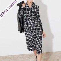 [백화점매장 정품출고] 올리비아로렌 원피스 모노프린트 플레어 VOCOA3S2111