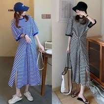 스프라이트 오버핏 허리조임 포인트 여성 반팔 원피스여자원피스 여성스커트 반팔원피스 프릴원피스 원피스 여름원피스 면원피스 브이넥원피스 플레어원피스 여