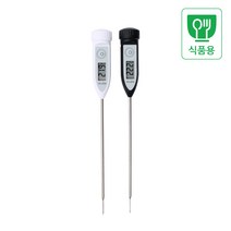 아쿠바 디지털 방수 중심온도계 CS-101 블랙 물세척 휴대용 간편조작 주방, 1