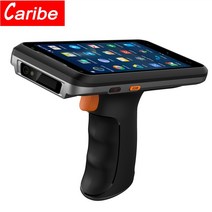 바코드 리더기 택배 스캐너 caribe pl-55l 산업용 pda 안드로이드 바코드 qr 코드 권총 그립 rfid nfc uhf 리더 6000mha 배터리, 2d 4710 nfc, 영국