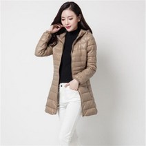 여성용 초경량 따뜻한 오리털 롱 후드 코트 및 재킷 아우터 가볍고 따뜻한 경량 점퍼
