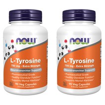 나우푸드 L-타이로신 750mg 베지 캡슐, 90개입, 2개