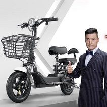 DG-ZS 전기자전거 전동 스쿠터 2인승 조력 레저대보차, 화이트
