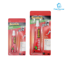 3M 투명 다용도 미니 강력 아크릴 접착제 신발 타일 보수 종이접착제, AD6004S 15ml, 1팩