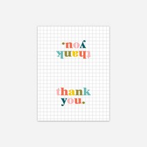 새담 TC508 땡큐 레인보우 헤더택 6cm 10장 / 예쁜 마들렌 포장지