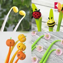 콩나물 새싹볼펜 실리콘 젤 볼펜 디자인 홍보 판촉 펜, 05_풀벌레_무당벌레