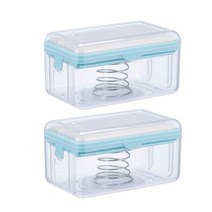 손세탁비누롤러 비누받침 비누곽, 블루x2개