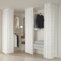 왕자 뉴드레스룸 코너형5폴_타공이불선반_942_행거, 4.브라운레이스_942_BR