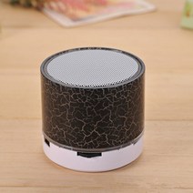 미니 휴대용 자동차 오디오 A9 눈부신 균열 LED 무선 블루투스 4.1 서브 우퍼 스피커 TF 카드, [01] Black