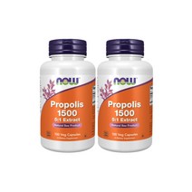 나우푸드 프로폴리스 1500 100베지캡슐 2통 now foods 꿀벌 propolis, 2개, 100캡슐