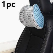 메모리 폼 자동차 좌석 쿠션 허리 베개 목 마사지 받침 세트, 01 1pc headrest